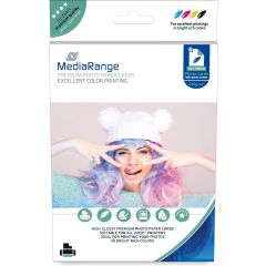 MediaRange 130x180mm fotopapier kaarten, glanzend High Glossy 220g 50 vel