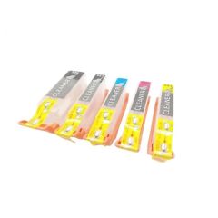 Geschikt Canon PGI-520BK Cli-521 serie reinigingscartridges SET MET CHIP van Inktmedia