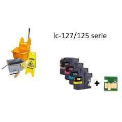 Geschikt Brother LC-127XL & 125XL reinigingscartridges SET van Inktmedia