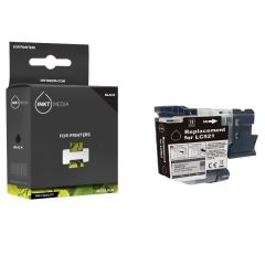 Geschikt Brother LC-521 / 521XL inktcartridge zwart hoge capaciteit van Inktmedia