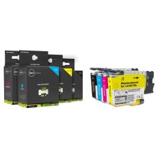Geschikt Brother LC-527 / 527XL inktcartridge Set multi pack BK,C,M,Y  (zwart cyaan magenta en geel) hoge capaciteit van Inktmedia
