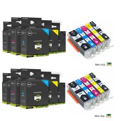Geschikt Canon 2X SET Pgi-530 xl en CLI-531 xl Serie Inktcartridge hoge inhoud van Inktmedia