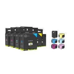 Geschikt HP 363 serie compatible Complete set van 6 cartridges van Inktmedia