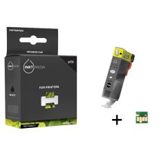 Geschikt Canon CLI-521GY inktcartridge grijs MET CHIP van Inktmedia