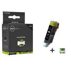 Geschikt Canon CLI-521BK inktcartridge Zwart MET CHIP van Inktmedia