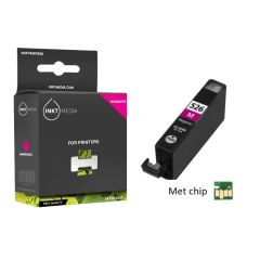 Geschikt Canon CLI-526M inktcartridge Magenta MET CHIP van Inktmedia