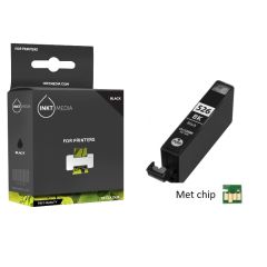 Geschikt Canon CLI-526BK inktcartridge Zwart MET CHIP van Inktmedia