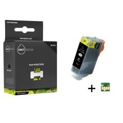Geschikt Canon PGI-520BK inktcartridge Zwart MET CHIP van Inktmedia 