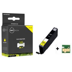 Geschikt Canon CLI-551Y XL inktcartridge Geel MET CHIP van Inktmedia