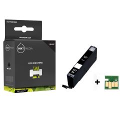 Geschikt Canon CLI-551BK XL inktcartridge Zwart MET CHIP van Inktmedia