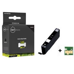 Geschikt Canon CLI-571BK XL inktcartridge zwart hoge capaciteit van Inktmedia