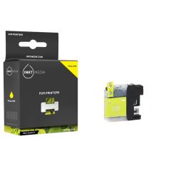 Geschikt Brother LC-123Y  inktcartridge geel van Inktmedia met nieuwe type chip