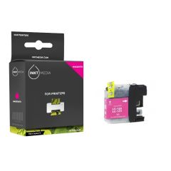 Geschikt Brother LC-123M  inktcartridge magenta van Inktmedia met nieuwe type chip