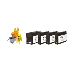 Geschikt HP 932 / 933 multipack serie reiniging cartridges SET MET CHIP van Inktmedia