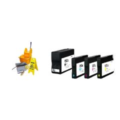 Geschikt hp-950xl-en-951xl serie reiniging cartridges SET MET CHIP van Inktmedia