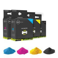 Toner poeder set BK CY MA YE universeel 4x 100 gram van inktmedia