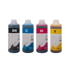 Geschikt CANON navul inkt SET VAN 4 KLEUREN zwart cyaan magenta geel 4000ml van Inktmedia