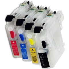Geschikt Brother LC-123 serie Navulbare cartridges met ARC CHIP van Inktmedia