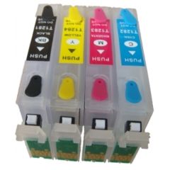 Geschikt Epson T1285 ( T1281 tot T1284 ) Navulbare cartridges (met ARC chip) van Inktmedia