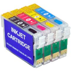 Geschikt Epson 16 / 16XL T1626 / T1636  Navulbare cartridges (met ARC chip) van Inktmedia