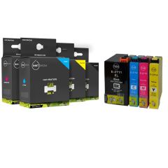 Geschikt Set Epson 27XL T2711 tot T2714 inktcartridge Zwart Cyaan Magenta Geel hoge capactiteit van Inktmedia