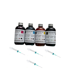 Geschikt Set Epson 106- serie (Zwart + 3 kleuren- 4x 100 ml.) van Inktmedia