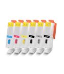 Geschikt Canon Pgi-520 & Cli-521 serie + GRIJS Navulbare cartridges (met ARC chip) van Inktmedia