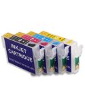 Geschikt Epson T0715 ( T0711 tot T0714 ) Navulbare cartridges  (met ARC chip) van Inktmedia