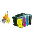 Geschikt Brother LC-1100 serie reinigingscartridges SET van Inktmedia