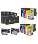 Geschikte Brother LC-521 / LC-521XL Inktcartridges – 10-Pack Multipack (4x Zwart + Cyaan, Magenta, Geel) Hoge Capaciteit – Inktmedia