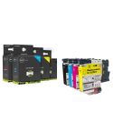 Geschikt Brother LC-521 / 521XL inktcartridge BK,C,Y,M (zwart cyaan magenta geel) multi pack hoge capaciteit van Inktmedia