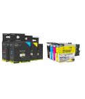 Geschikt Brother LC-527 / 527XL inktcartridge Set multi pack BK,C,M,Y  (zwart cyaan magenta en geel) hoge capaciteit van Inktmedia