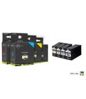 Geschikt Set Canon PGI-1500XL BK C M Y multi pack zwart, cyaan, magenta, geel hoge capaciteit van Inktmedia