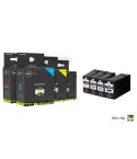 Geschikt Set Canon PGI-2500XL BK C M Y inktcartridge multi pack zwart, cyaan, magenta, geel hoge capaciteit van Inktmedia