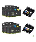 Geschikt AANBIEDING Canon pgi-550 XL en cli-551 XL serie 10X MET CHIP van Inktmedia