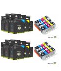 Geschikt Canon 2X SET Pgi-530 xl en CLI-531 xl Serie Inktcartridge hoge inhoud van Inktmedia