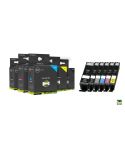 Geschikt Canon PGI-550BK Cli-551 XL serie met grijs  MET CHIP complete set van Inktmedia