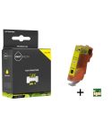 Geschikt Canon CLI-521Y  inktcartridge Geel MET CHIP van Inktmedia 