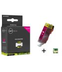 Geschikt Canon CLI-521M inktcartridge Magenta MET CHIP van Inktmedia