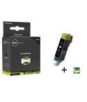 Geschikt Canon CLI-521BK inktcartridge Zwart MET CHIP van Inktmedia