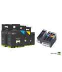 Geschikt Canon PGI-5BK en cli-8 serie inkt  MET CHIP 4 cartridges van Inktmedia