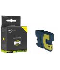 Geschikt Brother LC-980Y inktcartridge Geel  van Inktmedia