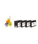 Geschikt HP 932 / 933 multipack serie reiniging cartridges SET MET CHIP van Inktmedia