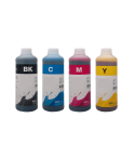 Geschikt CANON navul inkt SET VAN 4 KLEUREN zwart cyaan magenta geel 4000ml van Inktmedia