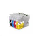 Geschikt Set Brother Hervulbare LC-3213 inkt cartridge zwart cyaan magenta en geel van Inktmedia