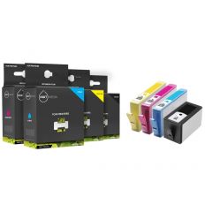 Geschikt HP 934XL / HP 935XL multipack zwart/cyaan/magenta/geel van Inktmedia
