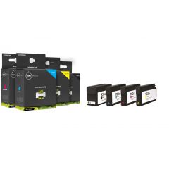 Geschikt HP 932 / 933 multipack zwart/kleur 4 cartridges van Inktmedia