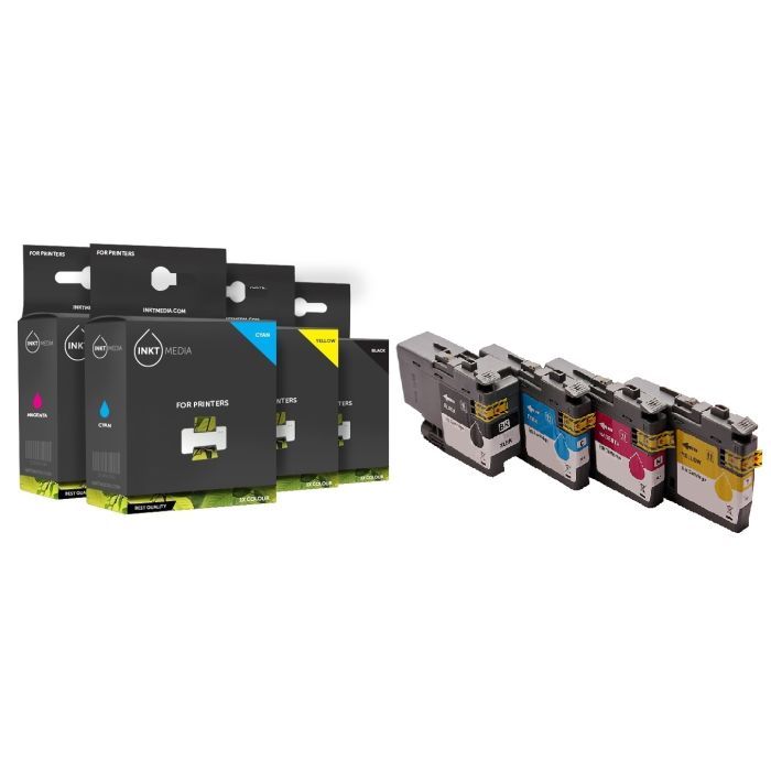 Paquete De 4 Cartuchos De Tinta Compatibles Brother LC3237